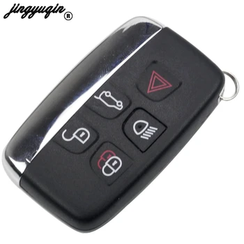 

jingyuqin 2019NEW replacement car key shell case 5 buttons remote smart key fob case shell for LAND ROVER LR4 RANGE EVOQUE SPORT