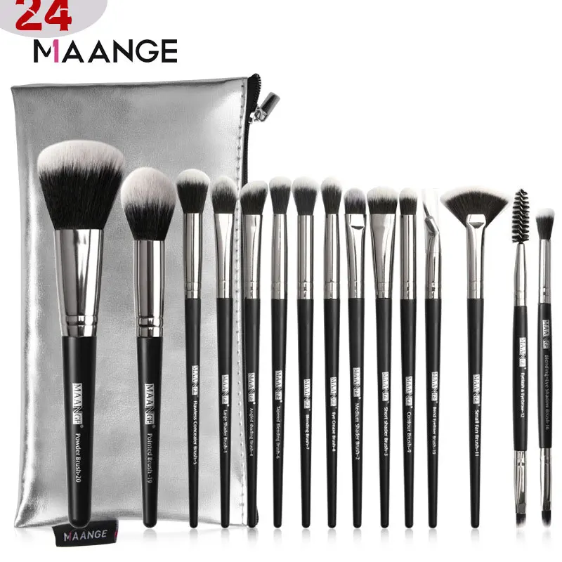 

MAANGE makeup brushes With makeup bag Brushes Tool Set Cosmetic Powder Eye Shadow Foundation Blush Blending Make Up Brush
