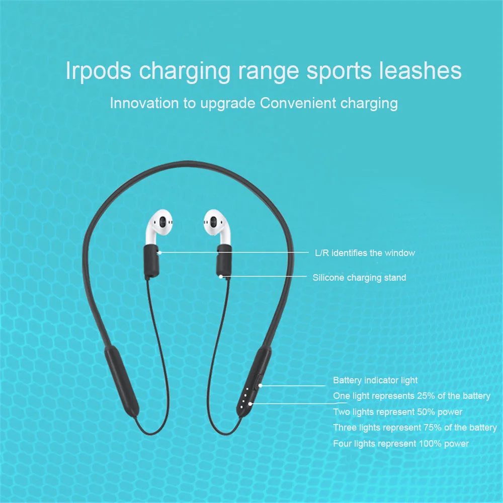 Wireless Earphone Holder Rope Anti-Lost Silicone Cord For Iphone AirPods Wireless Bluetooth Headphone Neck Strap Cord String