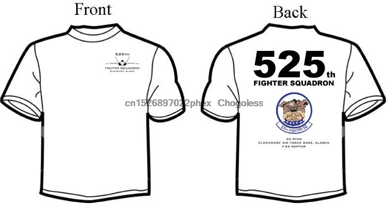 Эскадрилья 525th истребитель элмэндоф аласкат-рубашка USAF Raptor на заказ | Мужская