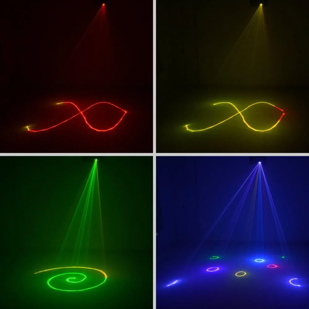 AUCD ILDA Animation Scan 1W RGB Full Cololr Projector Laser Lights PRO Disco DMX 25 KPPS Beam Party Show Stage DJ Lighting DJ502|laser projector