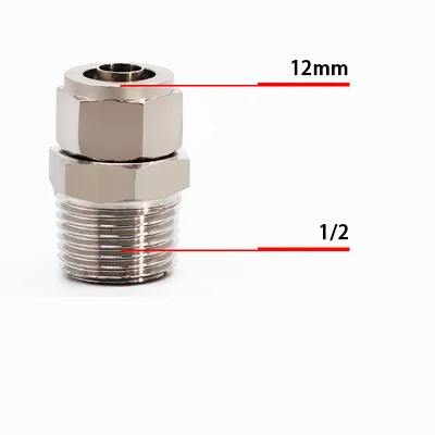 1 of 2-12MMconnector Высокое качество 304 нержавеющая сталь Пневматический быстрый поворот соединения 1/" 1/4" 1/" 3/8" "пневматический шланг муфта фитинг соединитель - Цвет: 1 of 2-12MMconnector