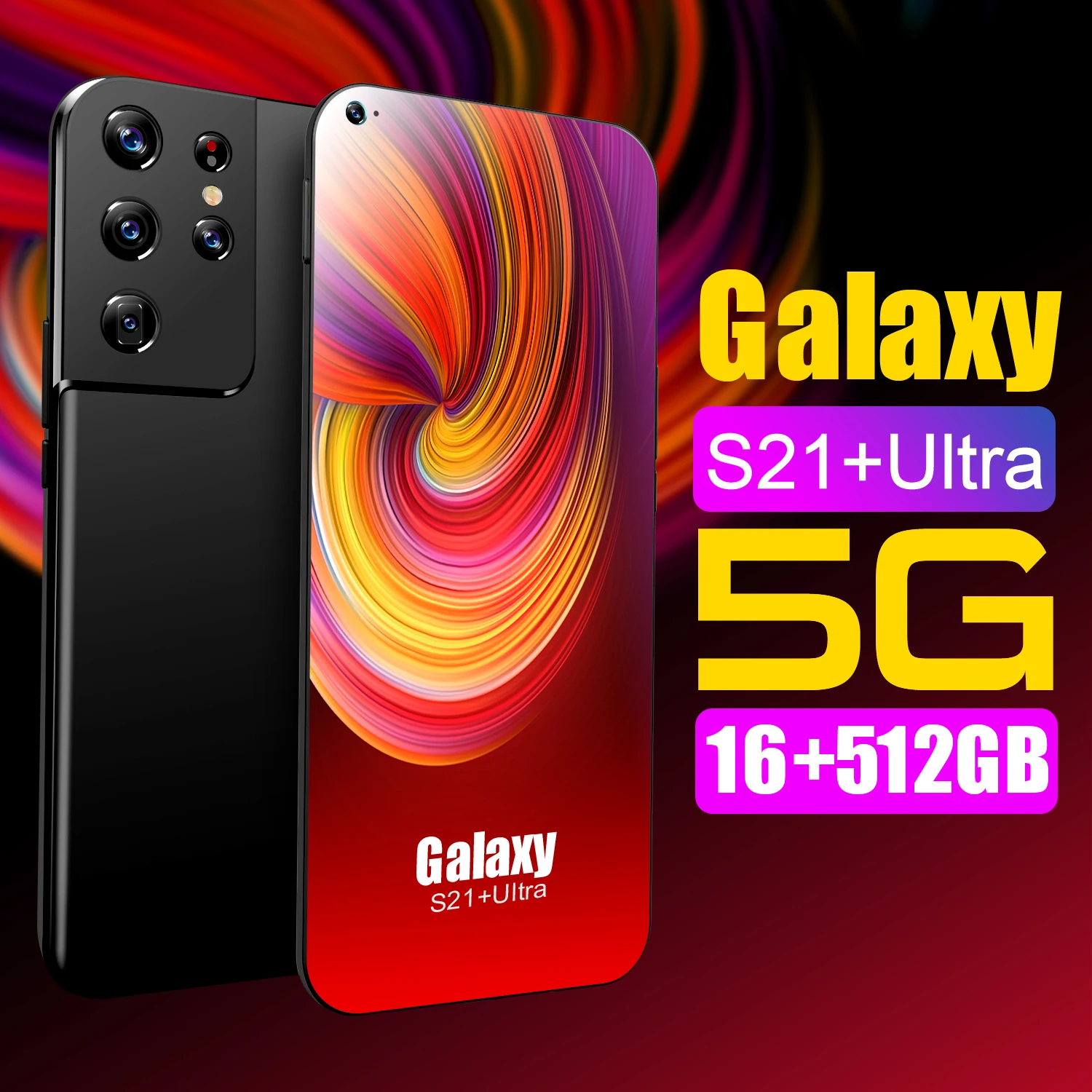 Teléfono Inteligente Galaxy 5G S21 + Ultra, Android 7,3, 10,1 pulgadas, desbloqueado con identificación facial, sistema Dual Sim, tarjeta TF