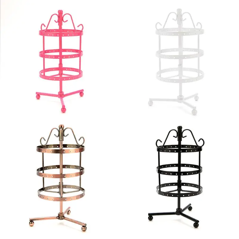 

Necklace Jewelry Holder Three-layer Circular Rotating Earrings Display Stand