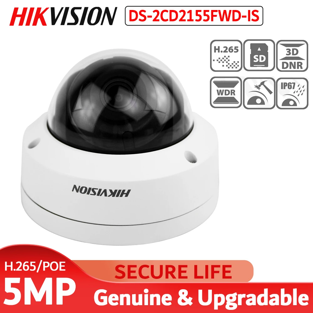 Английская версия DS-2CD2155FWD-IS 5MP Сеть мини купольная CCTV камера POE SD карта аудио H.265+ IP камера безопасности