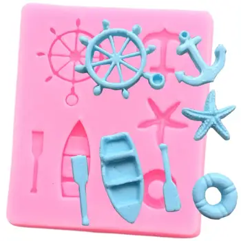 

Ship Anchor Silicone Mold Marine 3D Series Fondant Molds DIY Cake Decorating Tools Candy Polymer Clay Chocolate Gumpaste Mould