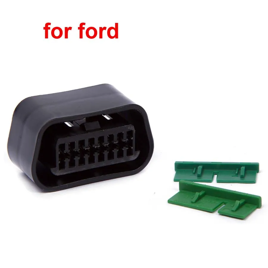 Lot De 2 Câbles OBD2 16 Broches Femelle Vers 5 Broches - Adaptateur Universel Pour Diagnostic Moto, Voiture - Noir