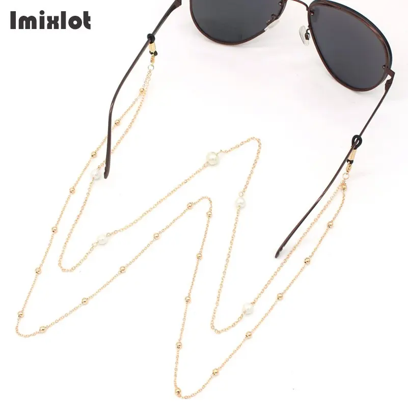 

Fashion Womens Sunglasses Spectacles Chain Holder Cord Lanyard Necklace Eyeglass Strap 2 Layer Metal Chain for Reading Glasses