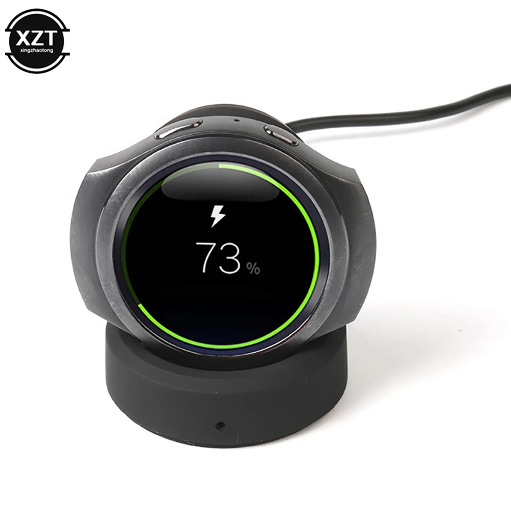 1PC Portable Wireless Fast Charger Base For Samsung Gear S3 Frontier S2 R732 R770 Watch Charging With USB Cable