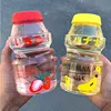 480ml Plastic Water Bottle Cute Tour Drinking Bottles Shaker Yakult Shape Kawaii Milk Carton Glass Water Bottles For Girl Bidon 5