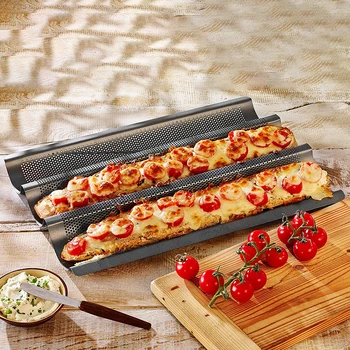 

100% Food Grade Carbon Steel 2 3 4 Groove Wave French Bread Baking Tray For Baguette Bake Mold Pan Tray Pastry Tools