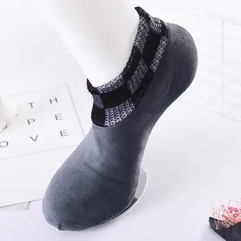 

1 Pair Men Women Soft Fleece Socks Thicken Winter Warm Boot Socks 4 Colors Unisex Elastic Non Slip Indoor Floor Socks Slipper