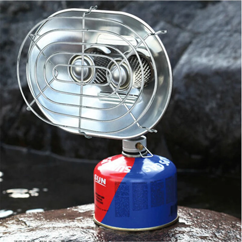 Aquecedor de Butano Barraca de Acampamento de Poupança de Energia Fogão de Aquecimento a Gás Brs-h22 ao ar Livre Portátil Pesca Montanhismo Dupla-headed Energia