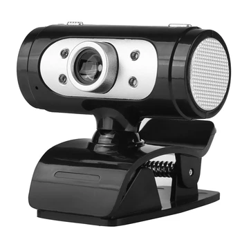 

SOONHUA Webcam USB 720P Web Camera Computer Web Camera Clip-On Webcam Web Cameras With Mic LED Light For Desktop PC Laptop
