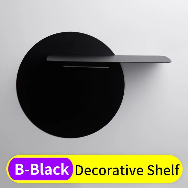 B-Black Полка для ванной комнаты из черной нержавеющей стали, Скандинавская спальня, гостиная, косметические книжные полки, настенный угловой стеллаж для хранения, Органайзер - Цвет: B-Black
