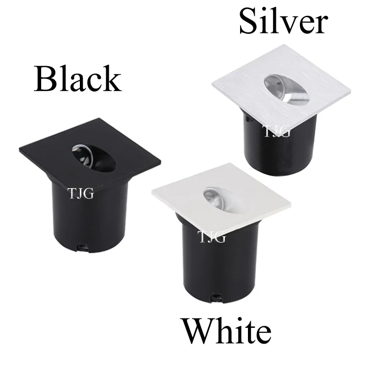 Recessed Led Stair Light Round Square 1w/3w wall corner lamp In Step Lamp for Concrete wall Stairway Night Lights AC85-265V led wall lamp wall lamp
