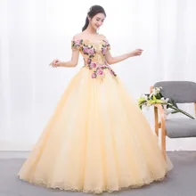 Длинные бальные платья, весенние пышные платья с аппликацией, Vestidos De 15 Sixteen, милые дебютантные платья, Пышное Платье