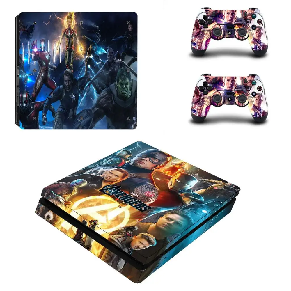 Мстители эндигра полное покрытие лицевые панели PS4 тонкая кожа Наклейка для playstation 4 консоль и контроллер PS4 тонкая кожа Наклейка