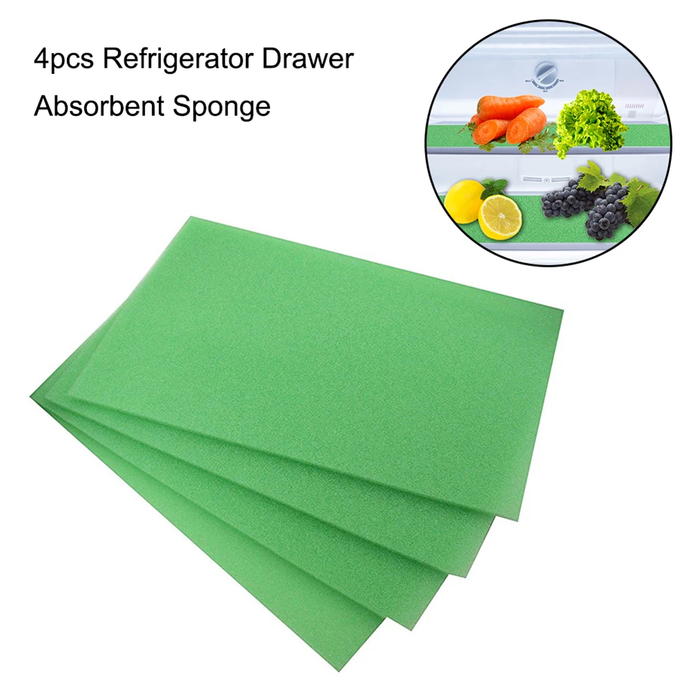 

4/8 PCS Filter Sponge For Refrigerator Drawers Filter Mildew Resistant Sponge Mildew Proof Fruit Veggie Life Extender Liner UYT
