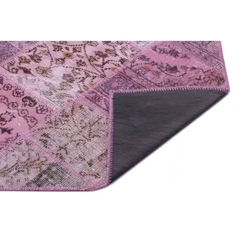 

Handmade Pink Vintage Overdyed Patchwork Area Rug 120x180 Cm-3'11''X5'11''
