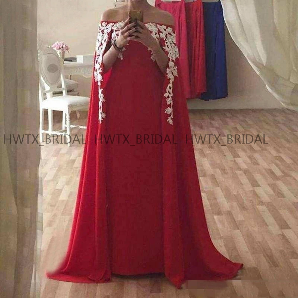 

Arabic Dubai Evening Dress 2020 Vintage White Lace Red Elastic Satin Royal Blue Plus Size Boat Neck Long Formal Evening Gowns