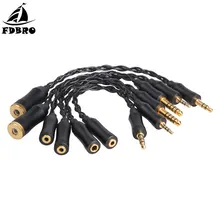 FDBRO 2,5 3,5 4,4 мм Женский до 2,5 3,5 4,4 мм сбалансированный аудио адаптер мужской кабель преобразования наушники сбалансированный стерео аудио кабель