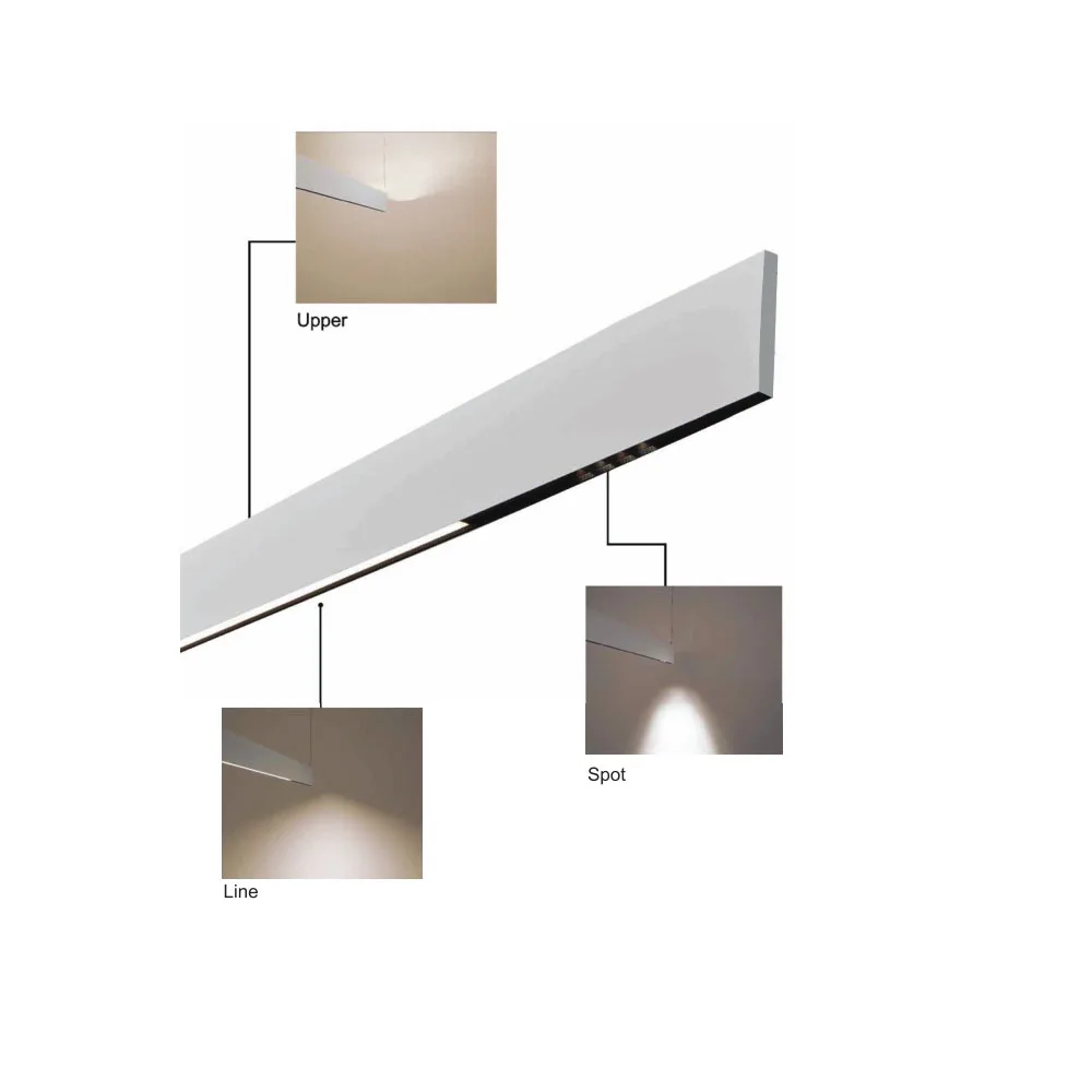 Ultra-thin suspension linear lighting fixture 4-NEW-1000X1000