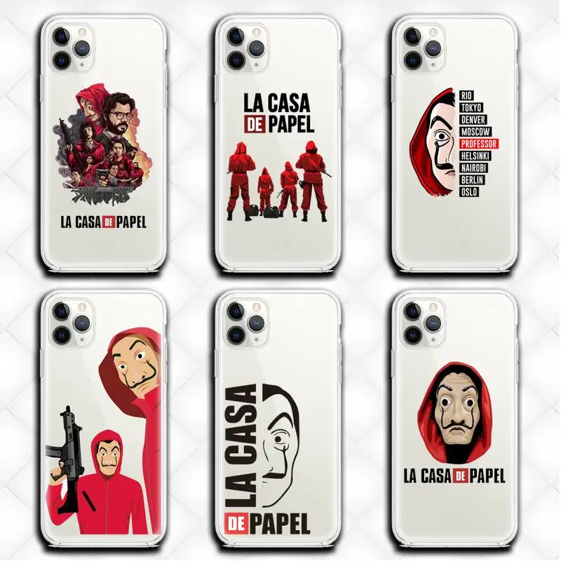 Бумажный чехол для телефона с надписью The Casa de papel iphone 13 12 11 Pro max mini XS 8 7 Plus X SE 2020 XR |