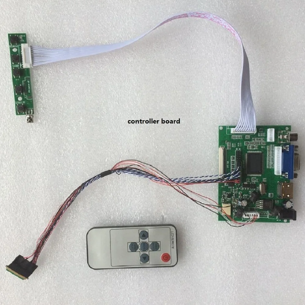 Комплект пульт дистанционного управления LP156WH2/LP156WH2-TLG1 1366 × 768 15," плата контроллера светодиодное освещение с ЖК-экраном HDMI VGA 2AV панель дисплея
