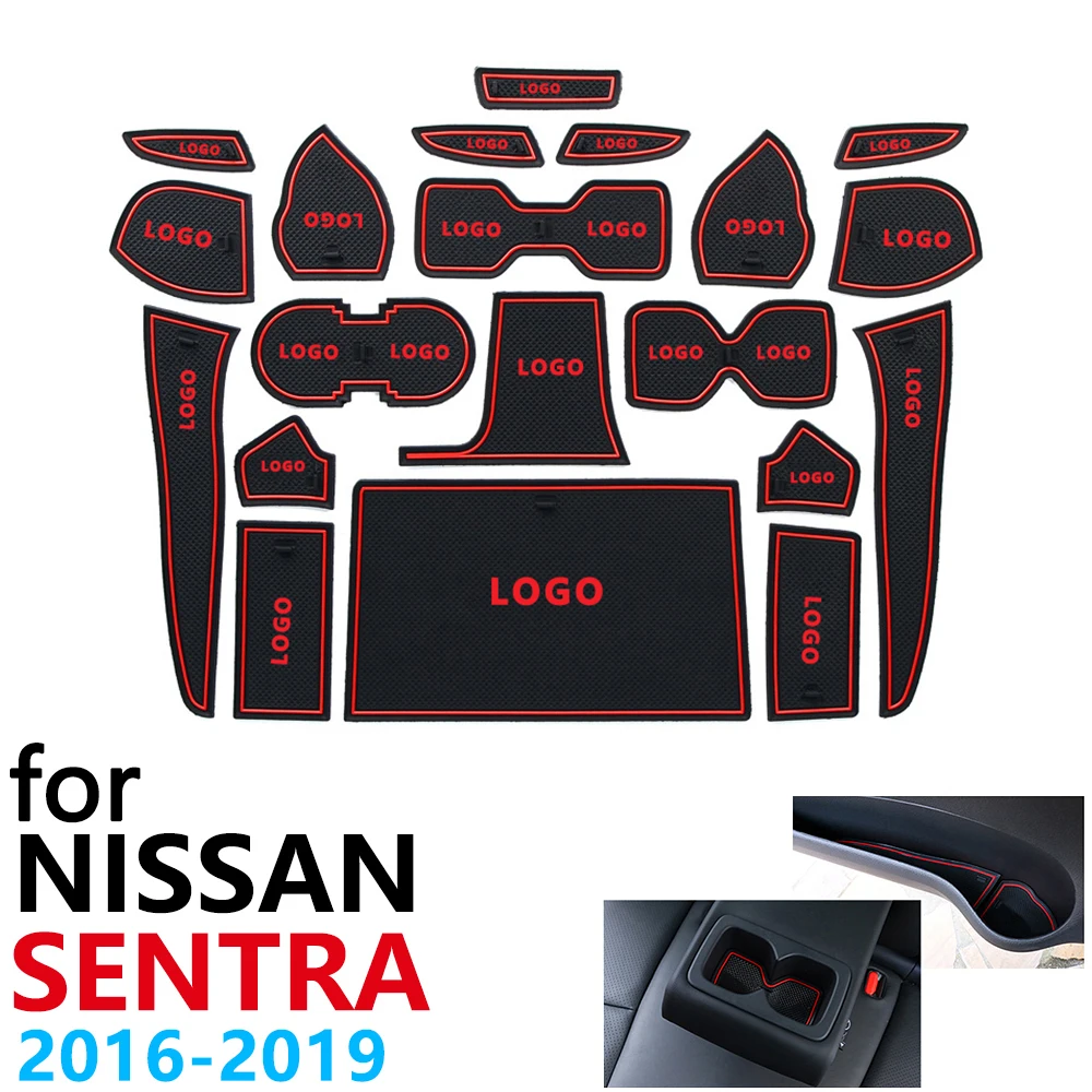 Противоскользящий резиновый коврик для подстаканника дверной паз Nissan Sentra B17 Facelift
