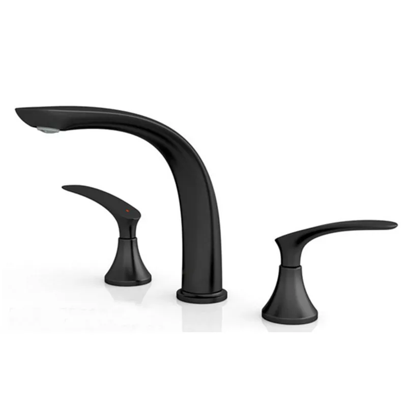 New Style matte Black Brass Wall Mounted Basin Faucet Single Handle Mixer Tap Hot& Cold Wate BF809