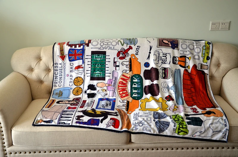 Друзья центральный Perk ТВ одеяло коврик мягкий диван крышка сон одеяло ребенок дети подарок мультфильм