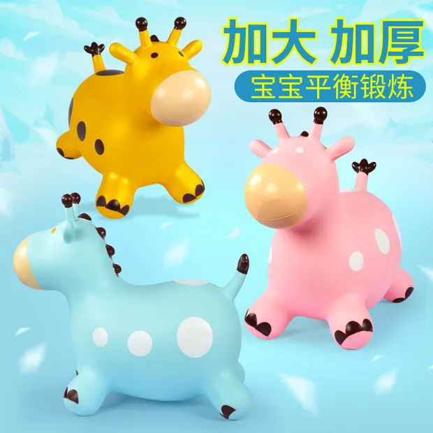 

Children Rubber Bubu Celebrity Style Gas Horse Baby Inflatable Toy Jump Riding Extra-large Thick Infant Vaulting Horse
