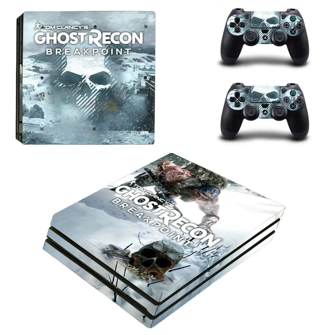 Наклейка для PS4 Pro s Tom Clancy's Ghost Recon: Защитная пленка PS 4 Pro для playstation 4 Pro консоль и контроллер