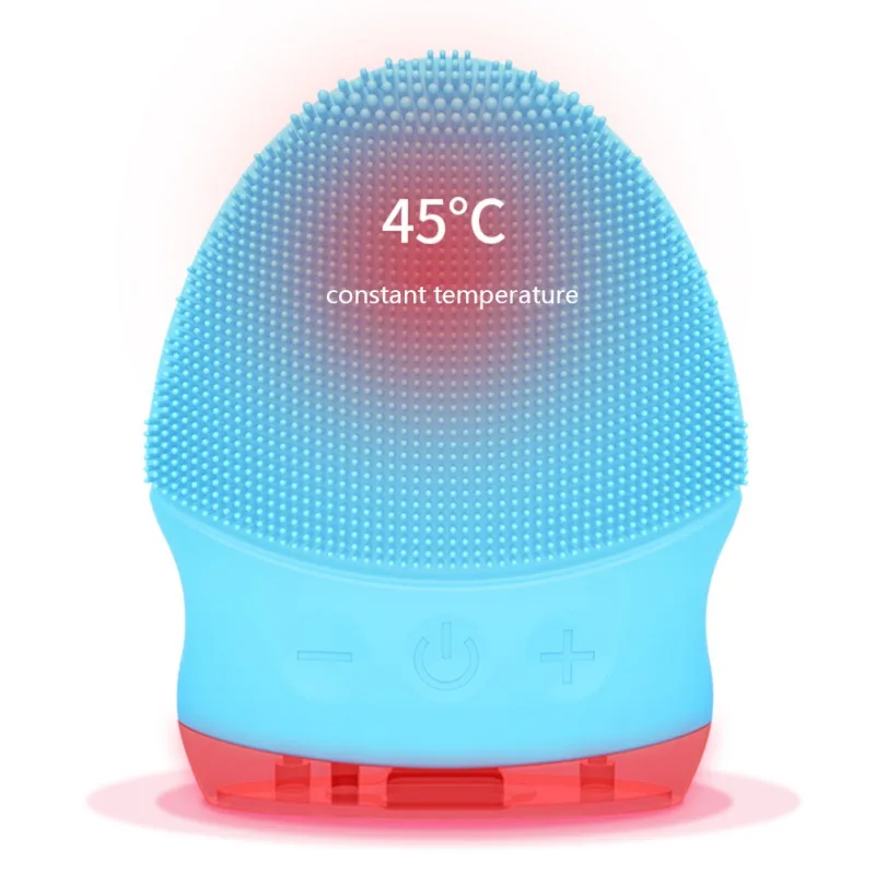  Face Cleaning Mini Electric Massage Brush Hot Washing Machine Deep Pore Cleaning Exfoliating Silico
