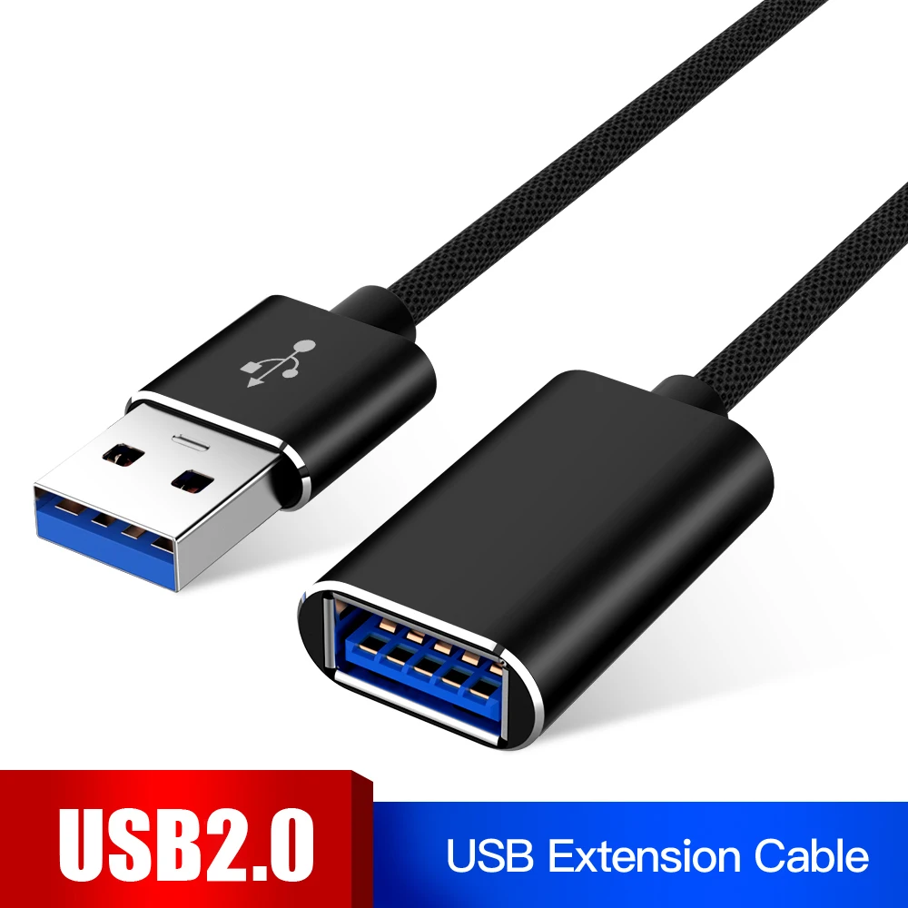 USB 2,0 кабель-удлинитель для мужчин и женщин кабель для передачи данных USB USB2.0 кабель для ПК клавиатура принтер камера мышь игровой контроллер