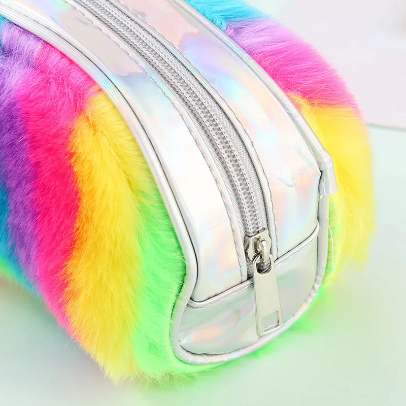 Portable Storage Bags New Plush Makeup Bag Women Large Capacity Zipper Cosmetic Bags Cases Traveling Bag Waterproof Make Up Bags