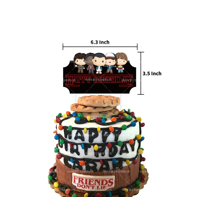 1 Set Stranger Things Birthday Balloons Happy Birthday Banner Cake Topper For Kids Baby Shower Birthday Party Decorations Ballons Accessories Aliexpress