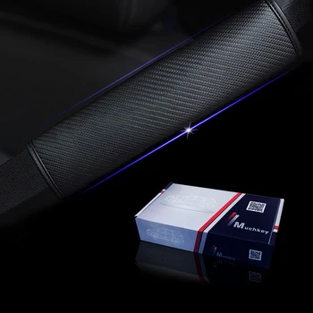 

2PCS PU Reflective Car Seat belt shoulder Pads Safe Seat Belt Cover For Skoda RAPID Car Styling Auto Parts
