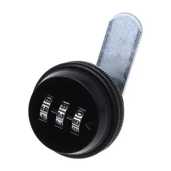 

3-Digit Combination Mailbox Lock 7/8" Rotary Tongue Cam Lock for Cabinet Drawer