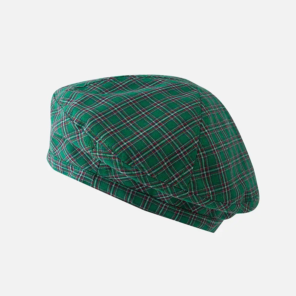 C036 green 1 шт. Корейская версия дикого солнцезащитного солнца женский Ретро стиль тонкий все соответствующие плед печатных берет живописца шляпа Лидер продаж - Цвет: C036 green