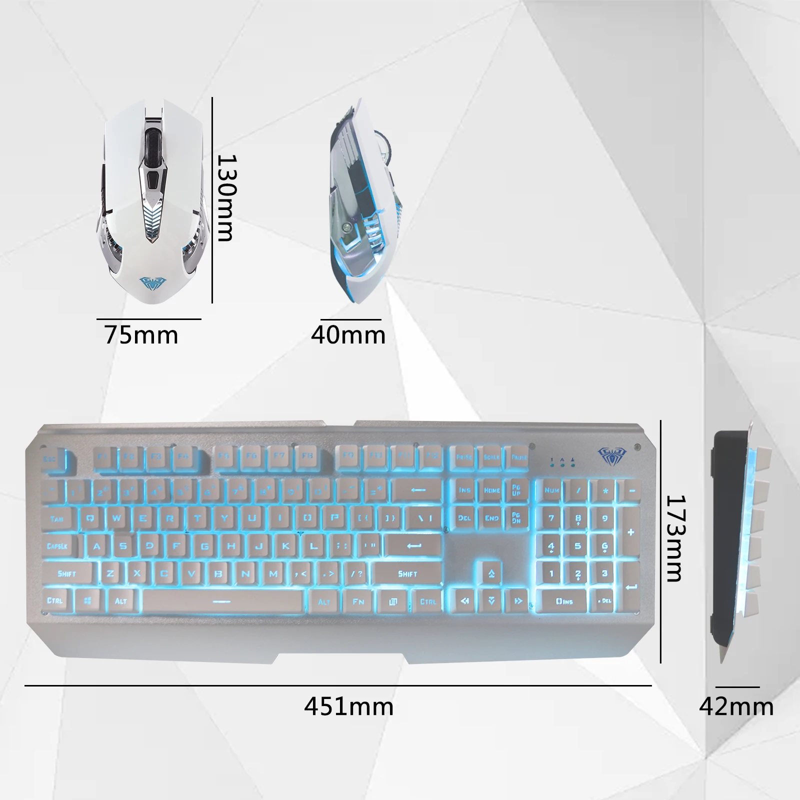Wireless 2.4G Keyboard Mouse Combos Optical USB Mouse 110 Keys Keypad Ergonomic Portable Gaming Keyboard And Mouse For Laptop PC