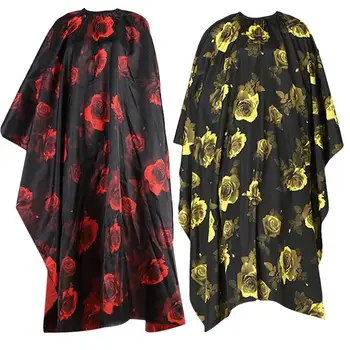 

2pcs Rose Pattern Hairdressing Cape Waterproof Durable Haircutting Gown Hair Dyeing Cloth for Salon Barber