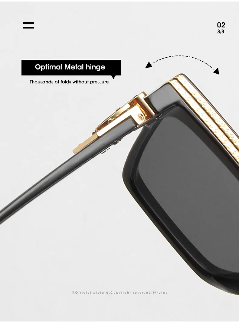 Luxury Brand Square Sunglasses Men Women Designer 2021 Trends Famous Travel Classic Vintage Men's Sun Glasses Cool Retro Shades (8)