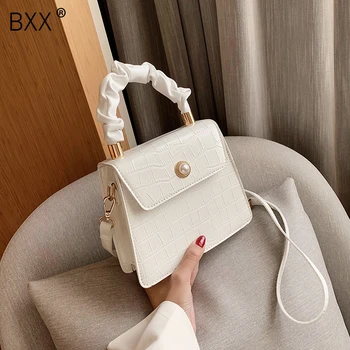 

[BXX] Stone Pattern PU Leather Flap Bags For Women 2020 Summer Crossbody Shoulder Handbags Female Travel Cross Body Bag HN288