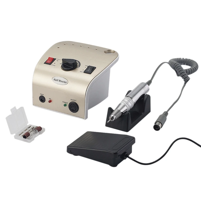 Gold EU Plug ABVP электрическая пилка для ногтей акриловый гель для ногтей художественная шлифовка машина Быстрый Маникюр Педикюр Красота промышленная полировка - Цвет: Gold EU Plug