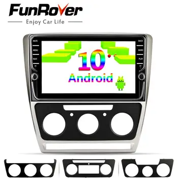 

FUNROVER Android 10.0 car radio multimedia player For Skoda Octavia 2008-2013 gps navigation double din car stereo dsp 4G 64G