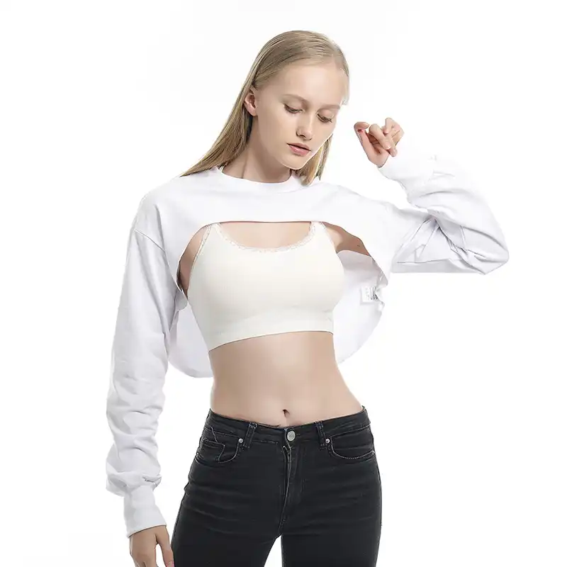 hooded cropped tops