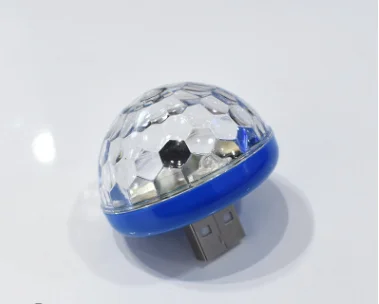 Автомобильная декоративная лампа, светодиодный USB автомобильный атмосферный светильник, DJ RGB интерьерные огни, цветная музыкальная лампа для управления звуком, окружающий светильник, стильный - Испускаемый цвет: Синий