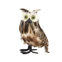 Artificial Owl Simulation Foam Feather DIY Craft For Wedding Home Garden Party Garden decoration statue sculpture White Grey